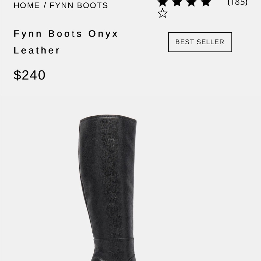 Dolce Vita Fynn Onyx Leather Boots